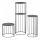 SETTI 3x Kukkateline LOFT musta