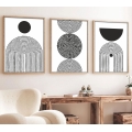 SETTI 3x Kuva valokuvakehyksessä 50x70 cm musta/valkoinen