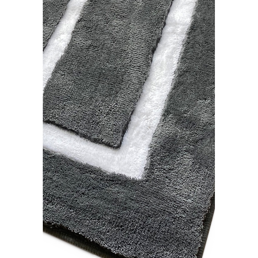 SETTI 3x Kylpyhuonematto 60/60/100 cm antrasiitti