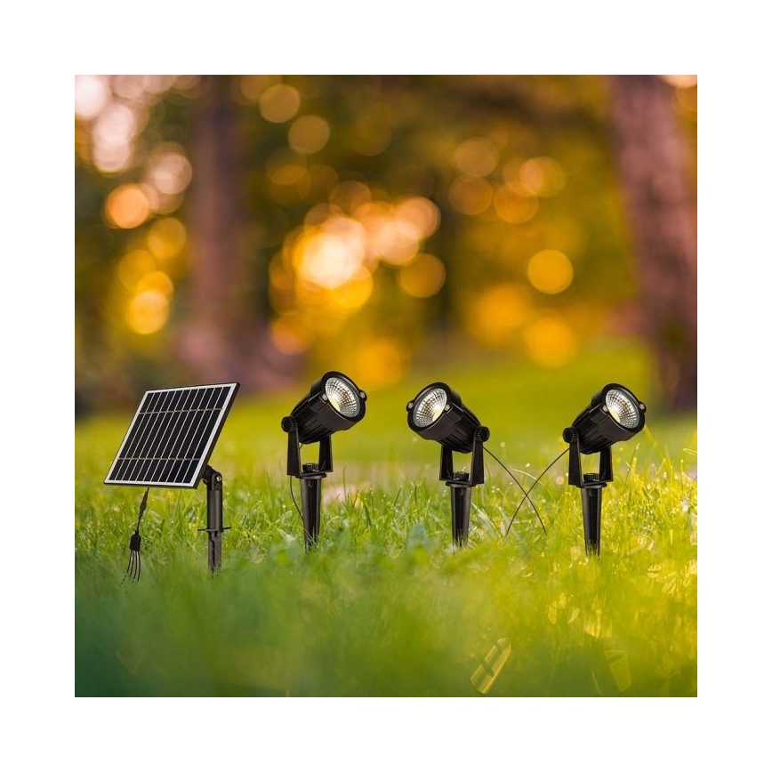 SETTI 3x LED aurinkokennolamppu ulkokäyttöön 3xLED/1,2W/3,7V IP65 3000K
