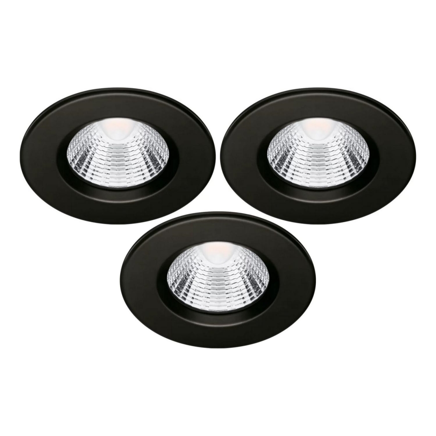 SETTI 3x LED Kylpyhuoneen upotettava valo LED/5,5W/230V 2700K IP65 musta