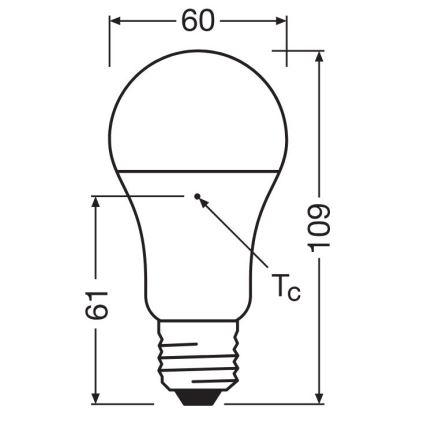 SETTI 3x LED-polttimo A60 E27/10W/230V 2700K