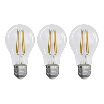 SETTI 3x LED-polttimo FILAMENT A60 E27/5W/230V 2700K Energialuokka A