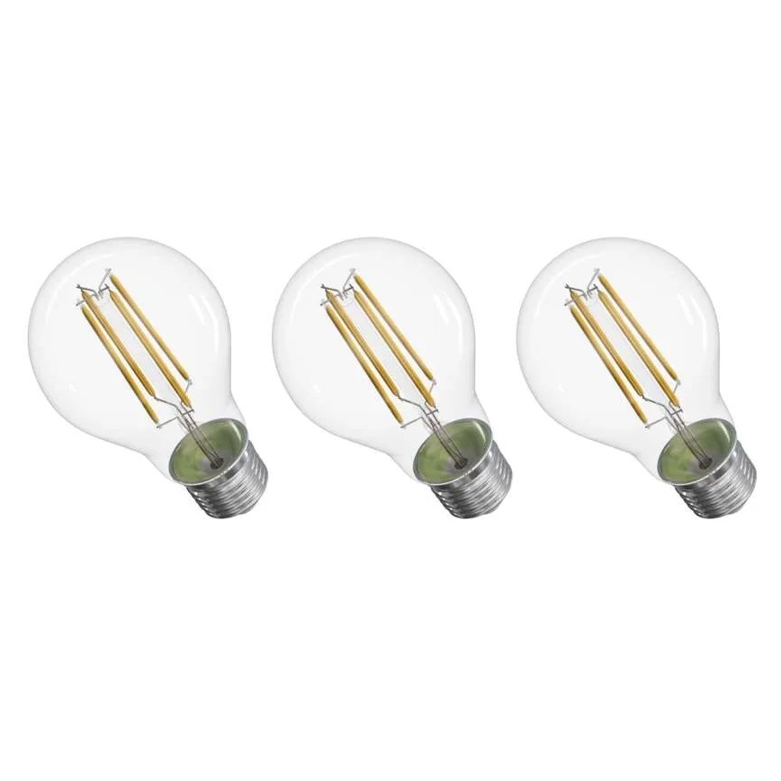 SETTI 3x LED-polttimo FILAMENT A60 E27/5W/230V 4000K Energialuokka A