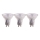 SETTI 3x LED-polttimo GU10/4,5W/230V 4000K