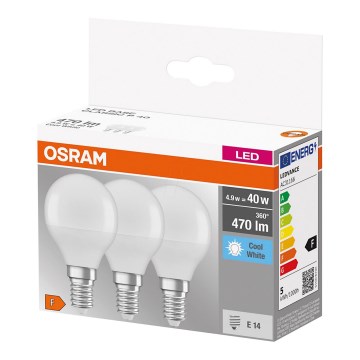 SETTI 3x LED-polttimo P40 E14/4,9W/230V 4000K - Osram