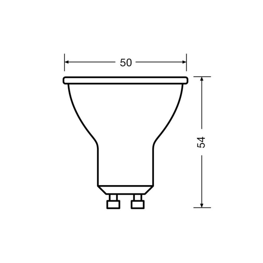 SETTI 3x LED-polttimo PAR16 GU10/2,8W/230V 2700K 120° - Osram