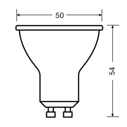 SETTI 3x LED-polttimo PAR16 GU10/4,5W/230V 6500K 36° - Osram