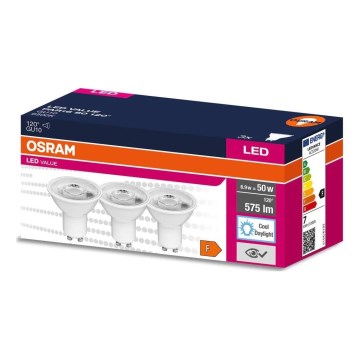 SETTI 3x LED-polttimo PAR16 GU10/6,9W/230V 6500K - Osram
