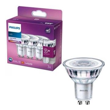 SETTI 3x LED-polttimo Philips PAR16 GU10/3,5W/230V 4000K
