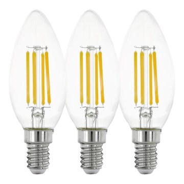 SETTI 3x LED-polttimo VINTAGE C35 E14/4W/230V 2700K - Eglo 12811