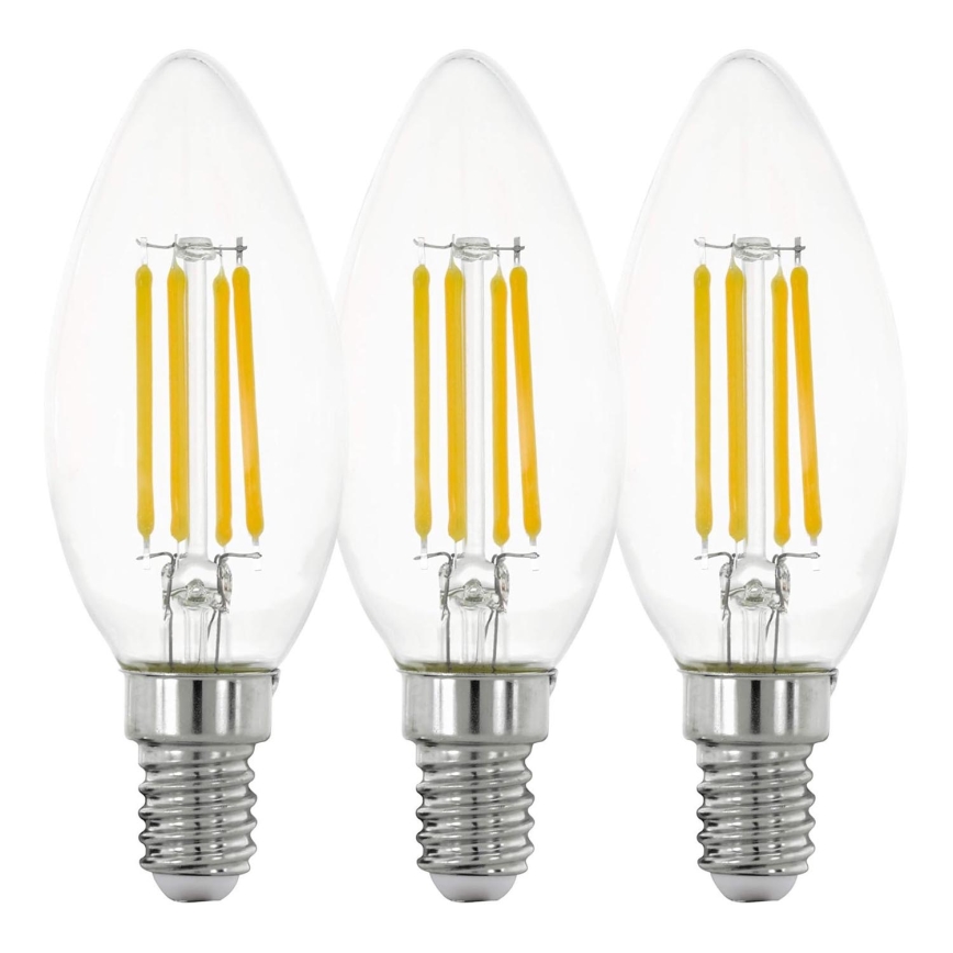 SETTI 3x LED-polttimo VINTAGE C35 E14/4W/230V 2700K - Eglo 12811