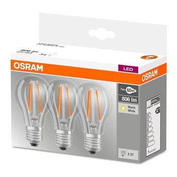 SETTI 3x LED-polttimo VINTAGE E27/7W/230V 2700K - Osram