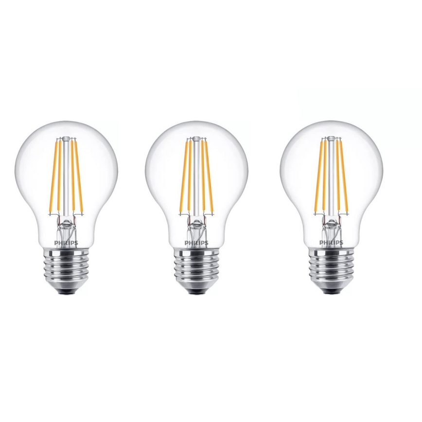 SETTI 3x LED-polttimo VINTAGE Philips A60 E27/7W/230V 2700K