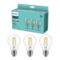 SETTI 3x LED Polttimo VINTAGE Philips E27/4,3W/230V 2700K