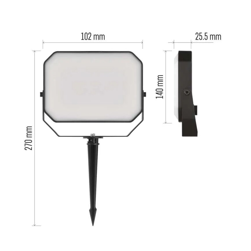 SETTI 3x LED RGBIC Himmennettävä ulko valonheitin GoSmart LED/14W/230V 3000-6500K IP65 Wi-Fi Tuya