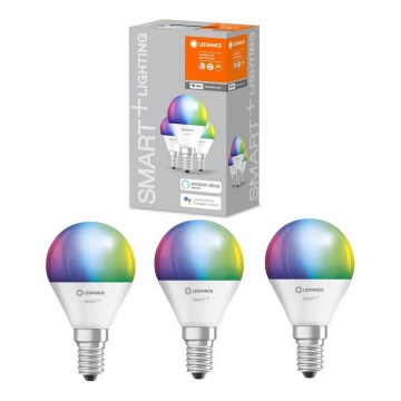 SETTI 3x LED RGBW Himmennettävä lamppu SMART+ E14/5W/230V 2700K-6500K Wi-Fi - Ledvance