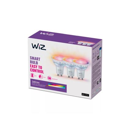 SETTI 3x LED RGBW Himmennettävä polttimo PAR16 GU10/4,7W/230V 2200-6500K Wi-Fi - WiZ
