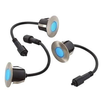 SETTI 3x LED upotettava ulkovalo EASY CONNECT LED/1,2W/230V sininen IP67