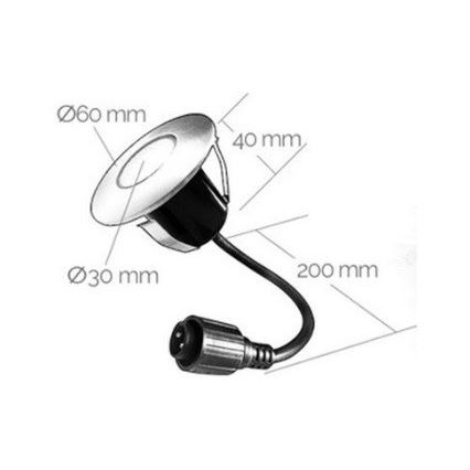 SETTI 3x LED upotettava ulkovalo EASY CONNECT LED/1,2W/230V sininen IP67