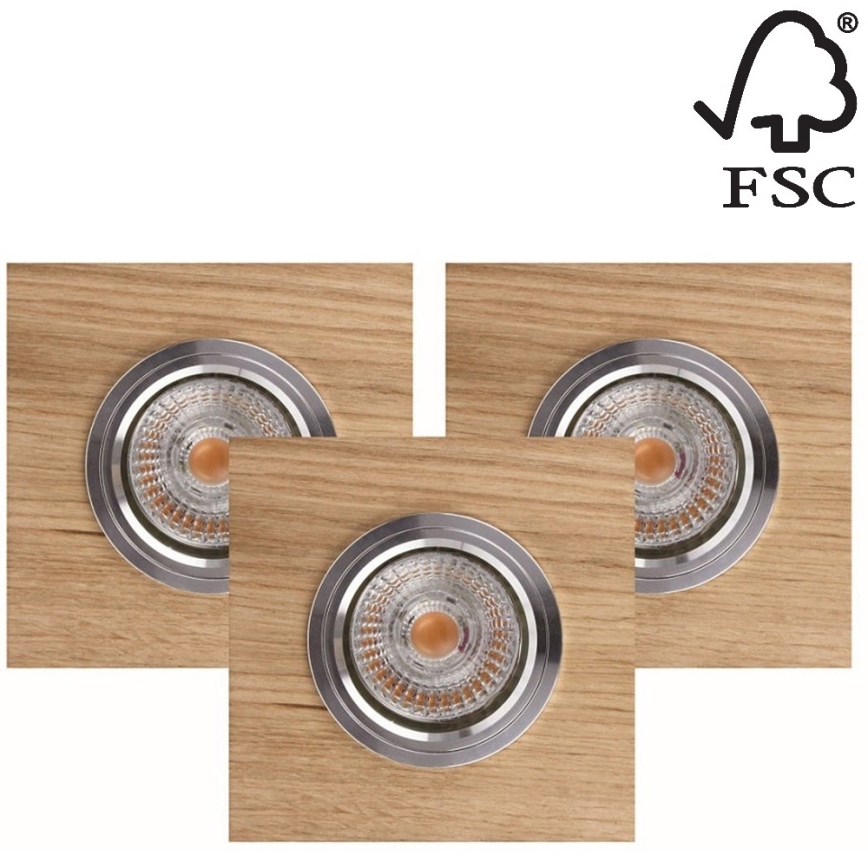 SETTI 3x LED upotettava valo VITAR 1xGU10/5W/230V CRI 90 tammi – FSC sertifioitu
