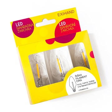 SETTI 3x LED Vaihtolamppu CONE E10/20V/0,1A kirkas, Made in the EU