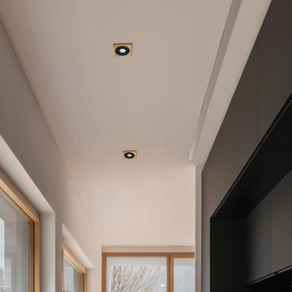 SETTI 3x Upotettu valo TOBBY 1xG9/20W/230V 11,5x11,5 cm tammi/musta