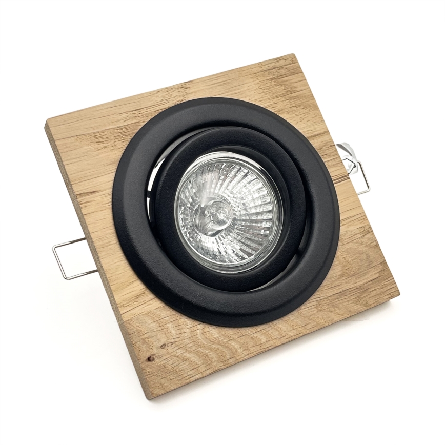 SETTI 3x Upotettu valo TOBBY 1xG9/20W/230V 11,5x11,5 cm tammi/musta