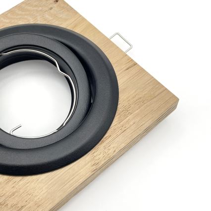 SETTI 3x Upotettu valo TOBBY 1xG9/20W/230V 11,5x11,5 cm tammi/musta