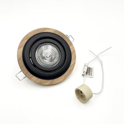 SETTI 3x Upotettu valo TOBBY 1xG9/20W/230V halkaisija 11,5 cm tammi/musta