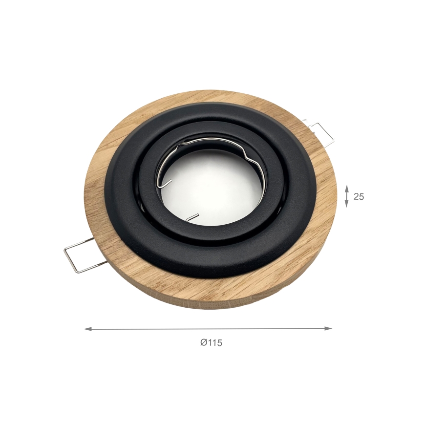 SETTI 3x Upotettu valo TOBBY 1xG9/20W/230V halkaisija 11,5 cm tammi/musta