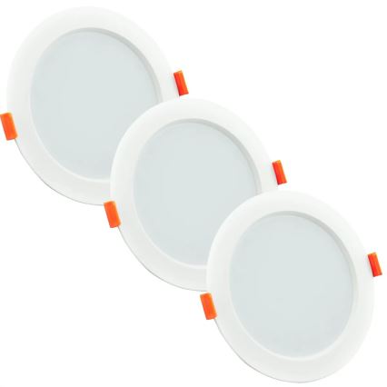 SETTI 3xLED Kylpyhuoneen upotettu valo MIRO LED/6W/230V IP44