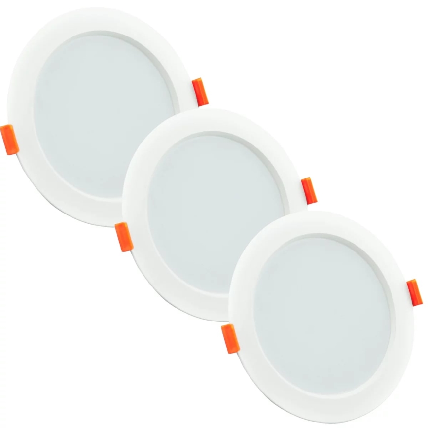 SETTI 3xLED Kylpyhuoneen upotettu valo MIRO LED/6W/230V IP44