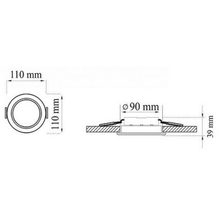 SETTI 3xLED Kylpyhuoneen upotettu valo MIRO LED/6W/230V IP44