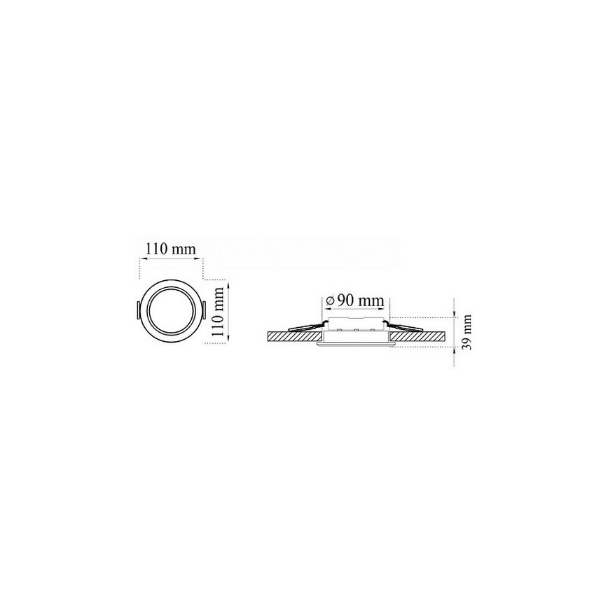 SETTI 3xLED Kylpyhuoneen upotettu valo MIRO LED/6W/230V IP44