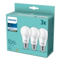 SETTI 3xLED-polttimo Philips A60 E27 / 13W / 230V 4000K