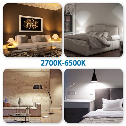 4 kpl LED RGBW himmennettäviä älylamppuja GU10/4,9W/230V 2700–6500K - Aigostar