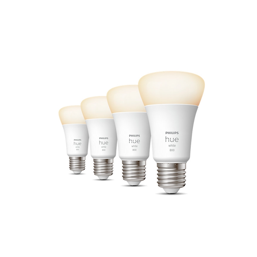 SETTI 4x Himmennettävä LED-polttimo Philips Hue WHITE A60 E27/9W/230V 2700K