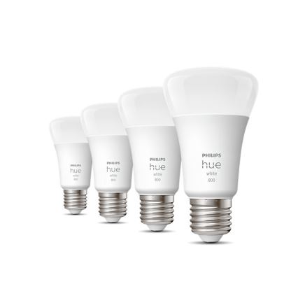 SETTI 4x Himmennettävä LED-polttimo Philips Hue WHITE A60 E27/9W/230V 2700K