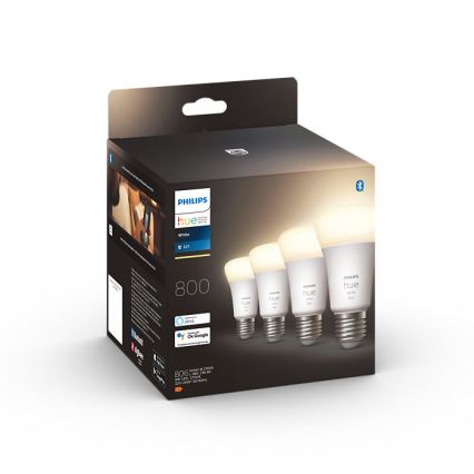 SETTI 4x Himmennettävä LED-polttimo Philips Hue WHITE A60 E27/9W/230V 2700K