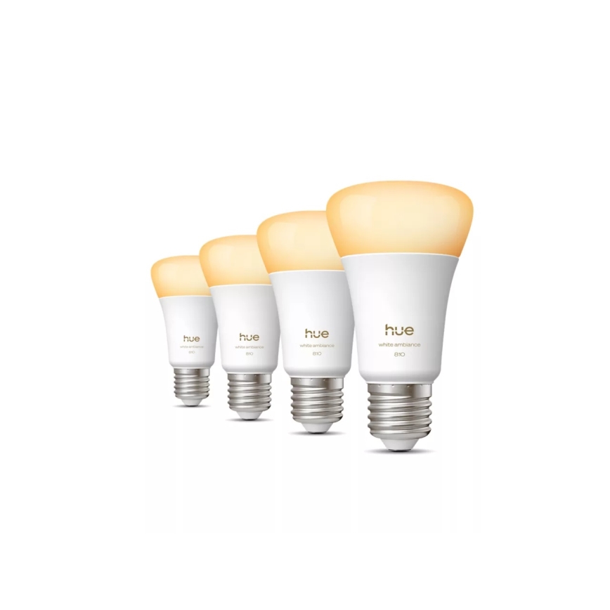 Setti 4 kpl himmennettäviä Philips Hue White Ambiance -LED-lamppuja E27/6W/230V 1000–20000K