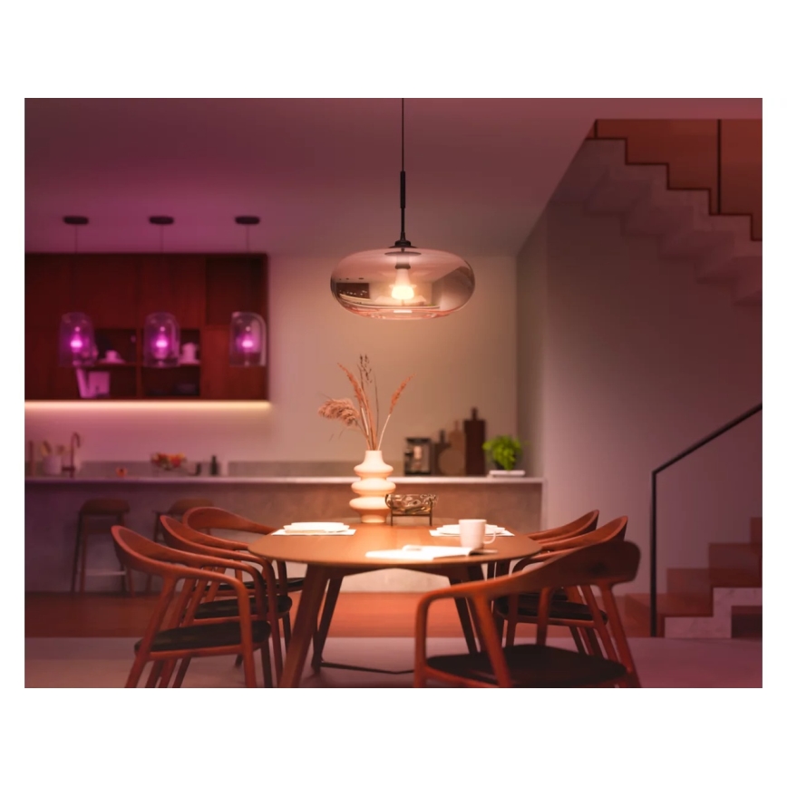Setti 4 kpl LED-himmennettäviä Philips Hue WHITE AND COLOR AMBIANCE E27/6W/230V 1000-20000K