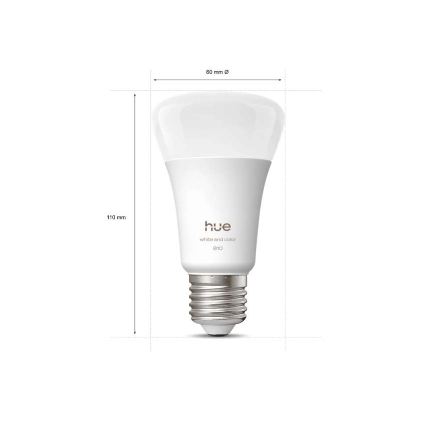 Setti 4 kpl LED-himmennettäviä Philips Hue WHITE AND COLOR AMBIANCE E27/6W/230V 1000-20000K