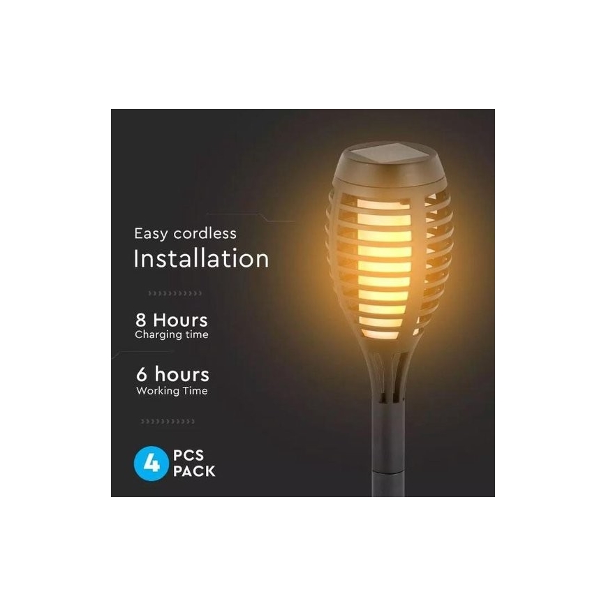 SETTI 4x LED-aurinkolamppu 4xLED/3,6V 1xAAA IP44 100 mAh