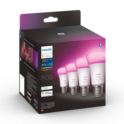 SETTI 4x LED himmennettävä polttimo Philips Hue WACA E27/6,5W/230V 2000-6500K