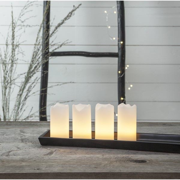 SETTI 4x LED-joulukoriste ADVENT 2xLED/0,18W/2xCR2032 + kaukosäädin