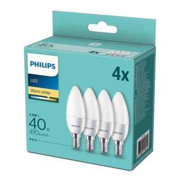 SETTI 4x LED-lamppu Philips E14 / 5,5W / 230V 2700K