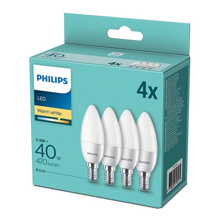 SETTI 4x LED-lamppu Philips E14 / 5,5W / 230V 2700K