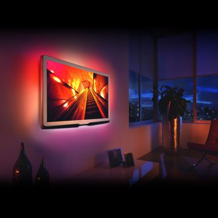 SETTI 4x LED RGB Himmennettävä nauha 2x45cm 2x80cm LED/3,24/5,76W/5V + kauko-ohjain
