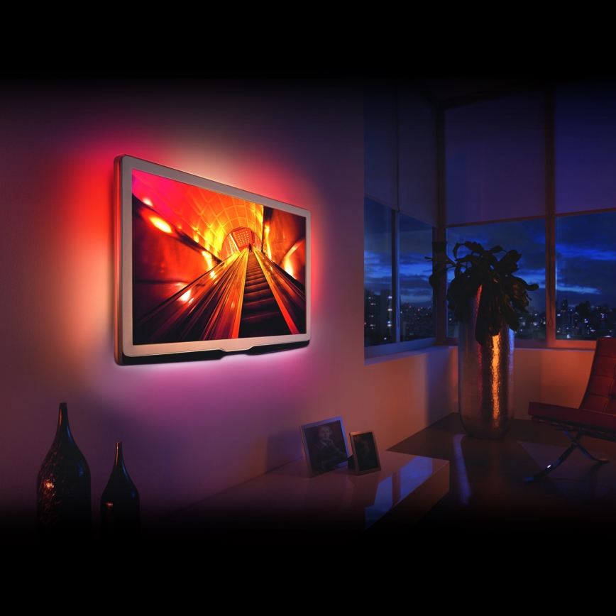 SETTI 4x LED RGB Himmennettävä nauha 2x45cm 2x80cm LED/3,24/5,76W/5V + kauko-ohjain